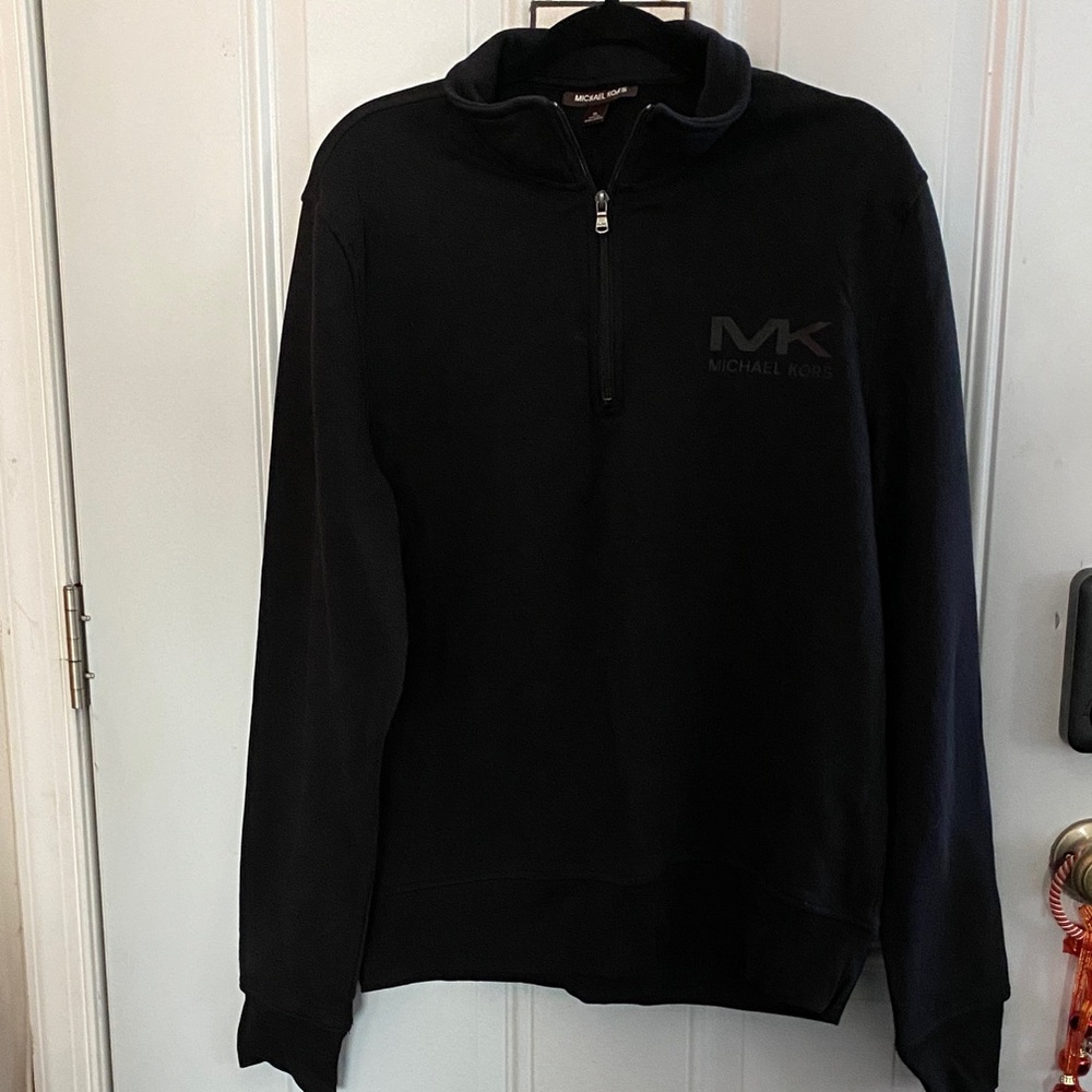 Michael Kors Men's Zip-Up Black Sweater